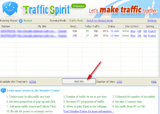 تحميل برنامج ترافيك سبيريت لزيادة الزوار مجانا