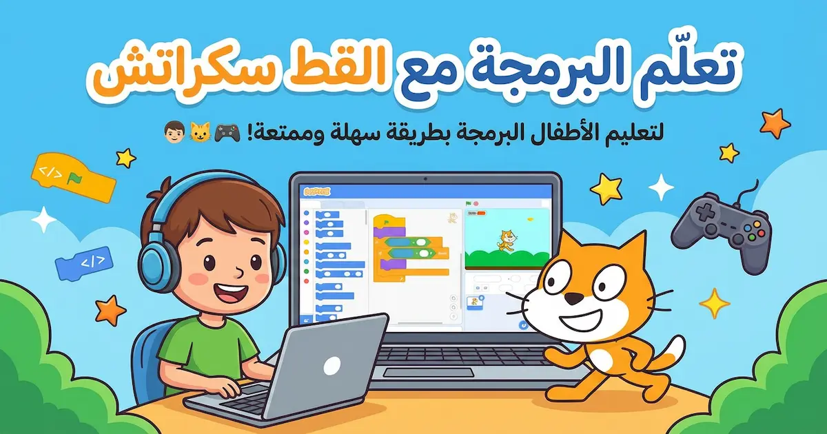 تعلم البرمجة مع القط سكراتش -تعليم البرمجة للأطفال.webp