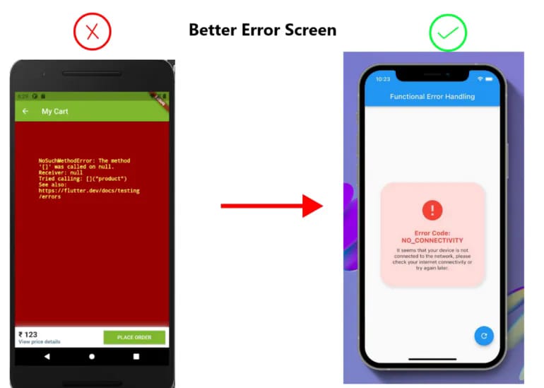 مفيش أى مطور بيشتغل Flutter وما يظهر له Error ...