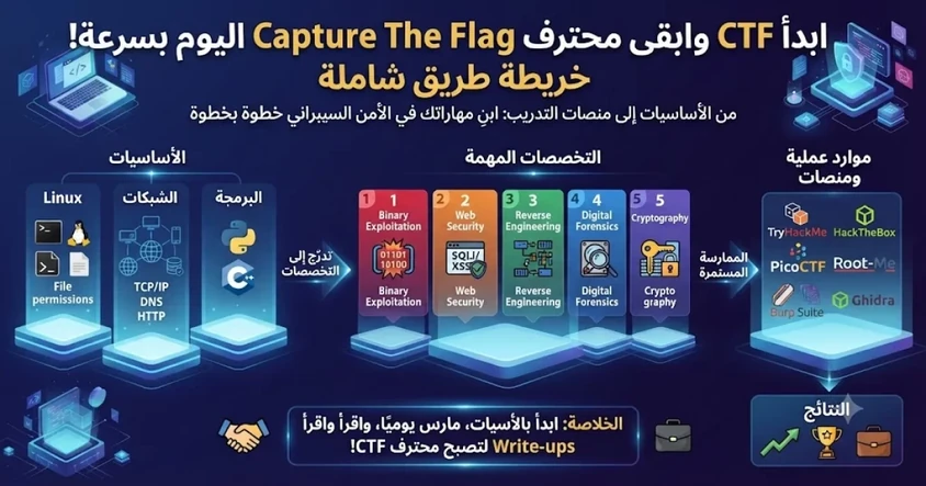 ابدأ CTF وابقى محترف Capture The Flag اليوم بسرعة!