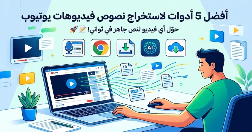 أفضل 5 أدوات لاستخراج نصوص فيديوهات يوتيوب