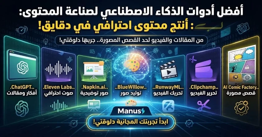 أفضل أدوات الذكاء الاصطناعي لصناعة المحتوى