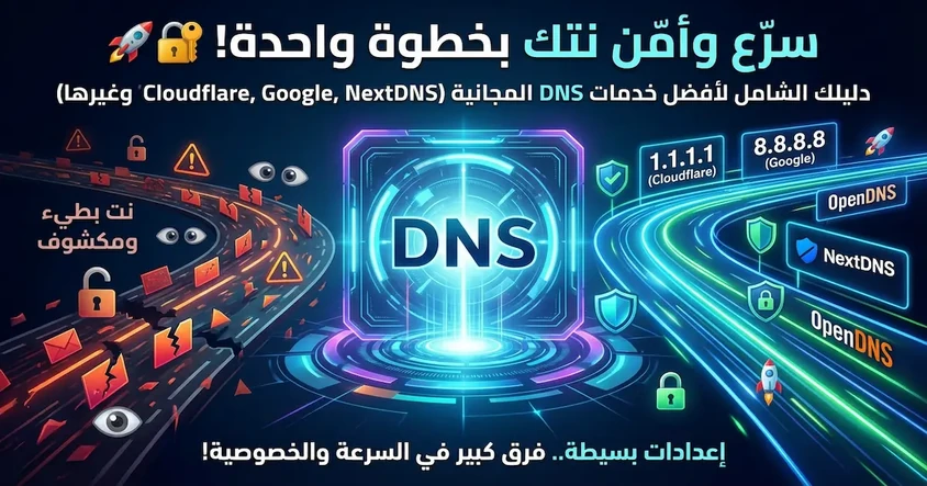 أفضل إعدادات DNS لسرعة الإنترنت وحماية الخصوصية