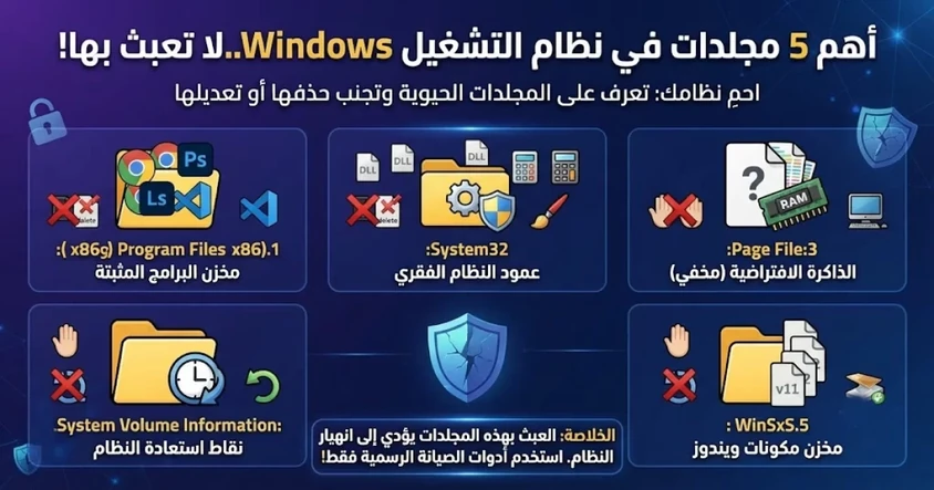 أهم 5 مجلدات في نظام التشغيل Windows