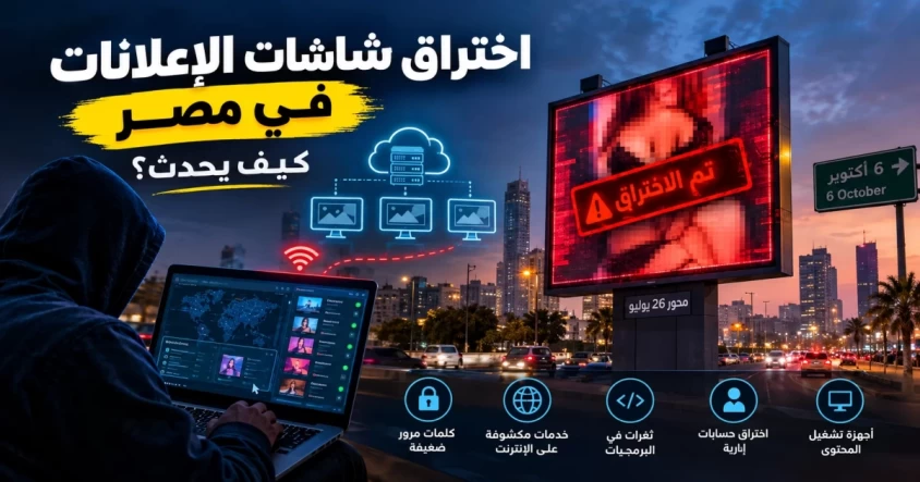 اختراق شاشات الإعلانات في مصر: كيف يحدث؟