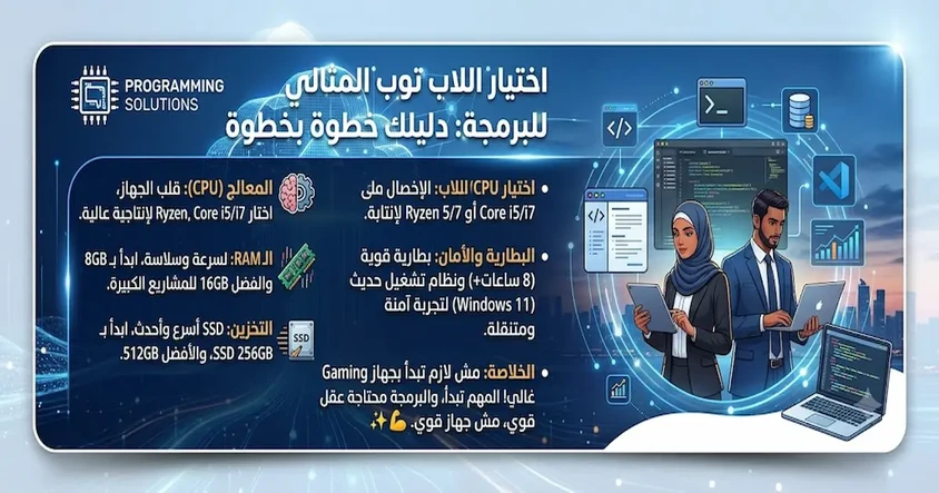 اختيار اللاب توب المثالي للبرمجة خطوة بخطوة