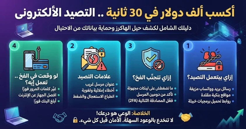 أكسب ألف دوﻻر فى 30 ثانية .. التصيد الألكترونى