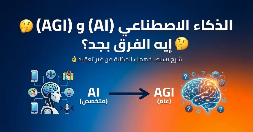 الفرق بين AI و AGI | شرح الذكاء الاصطناعي ببساطة