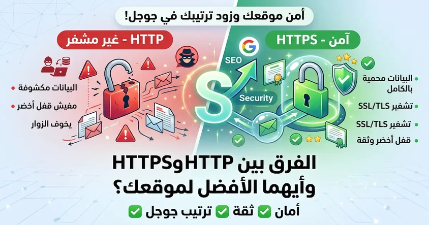 الفرق بين HTTP وHTTPS وأيهما الأفضل لموقعك