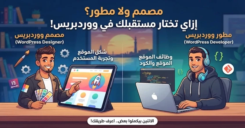 الفرق بين WordPress Developer و Designer بالتفصيل