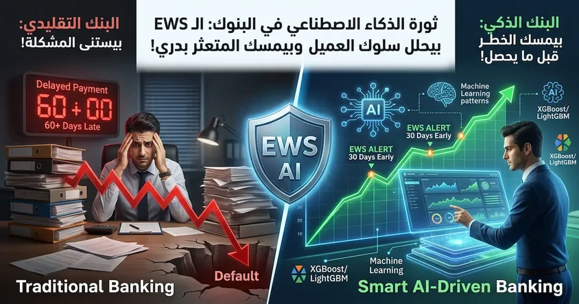 أنظمة EWS في البنوك والتنبؤ بتعثر العملاء