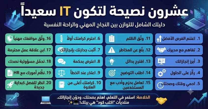 عشرون نصيحة لتكون IT سعيداً