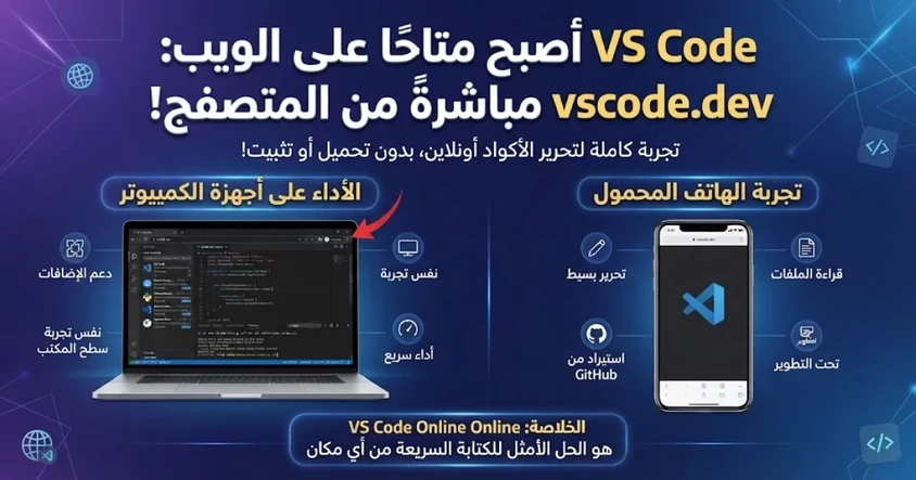 أونلاين - أصدرت VScode نسختها من البرنامج لموقع الويب