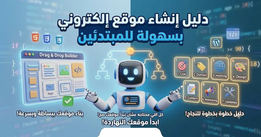 دليل إنشاء موقع إلكتروني بسهولة للمبتدئين