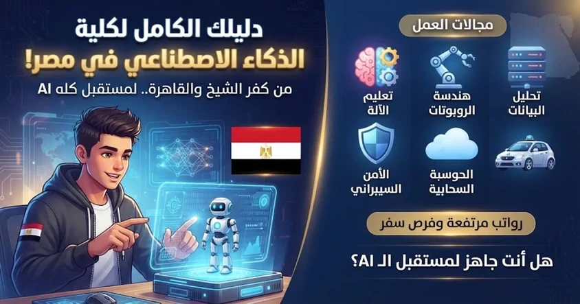 دليلك الكامل لكلية الذكاء الاصطناعي ومجالاتها