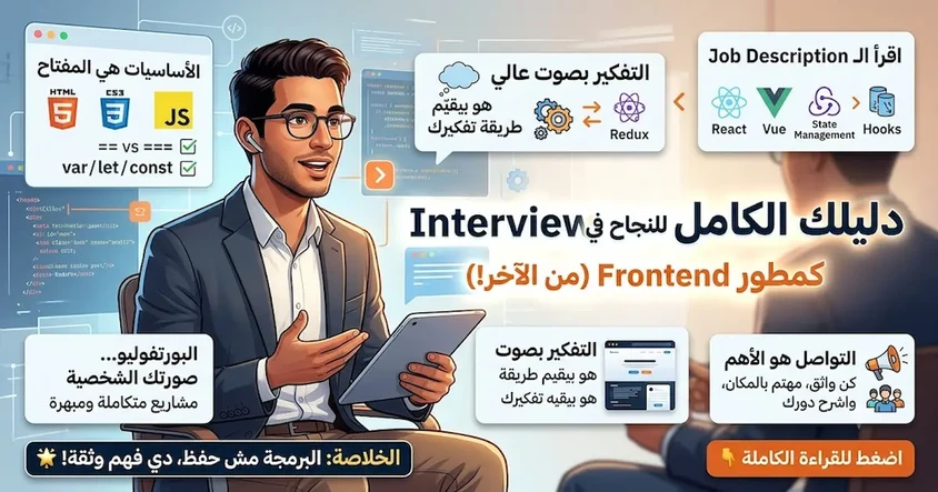 دليلك الكامل للنجاح في أي Interview كمطور Frontend
