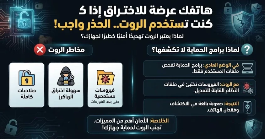 هاتفك عرضه للاختراق إذا كنت تستخدم الروت ..