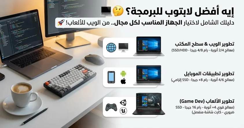 هل تبحث عن حاسوب مناسب للبرمجة . إليك المواصفات القوية