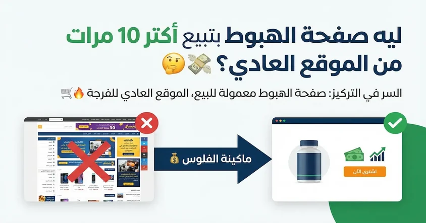 لماذا صفحة الهبوط تبيع أكثر من الموقع