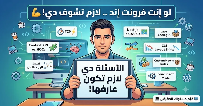 لو انت فرونت إند .. الأسئلة دي لازم تكون عارفها