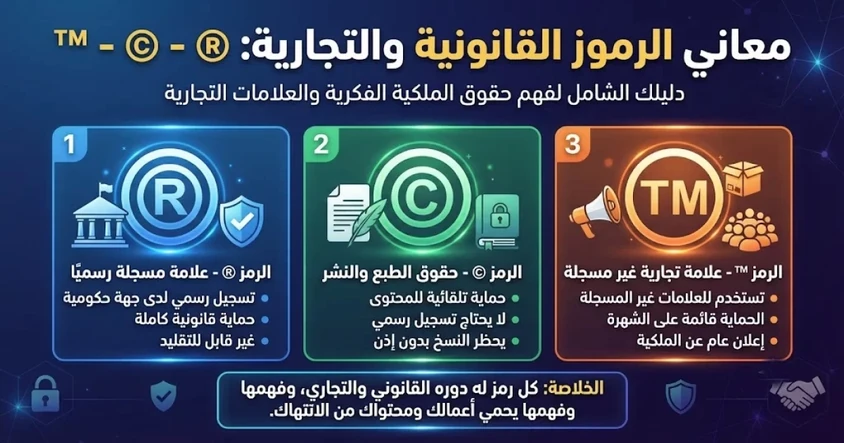معاني الرموز ( ® - © - ™ ) أضف إلى معلوماتك