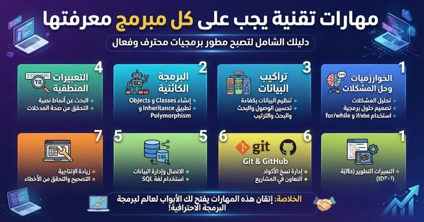 مهارات تقنية يجب على كل مبرمج معرفتها