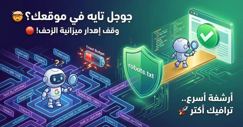 مشاكل زحف جوجل وحل إهدار ميزانية الزحف SEO