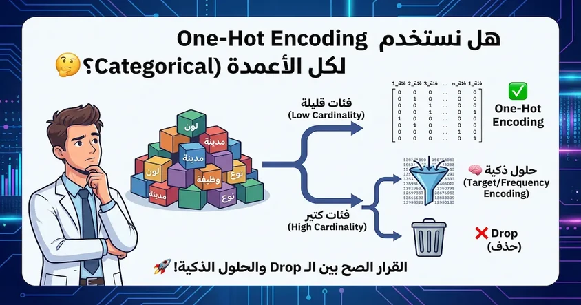 One-Hot Encoding أم حذف الأعمدة في تعلم الآلة