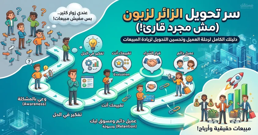 رحلة العميل وتحسين التحويل لزيادة المبيعات