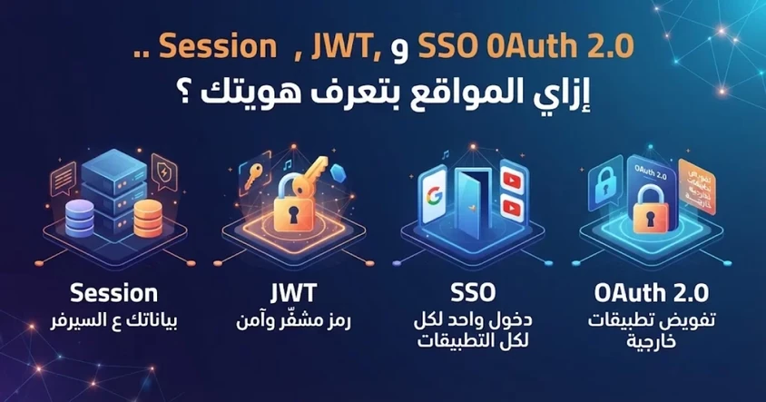 Session, JWT, SSO وOAuth 2.0: الفرق والأمان