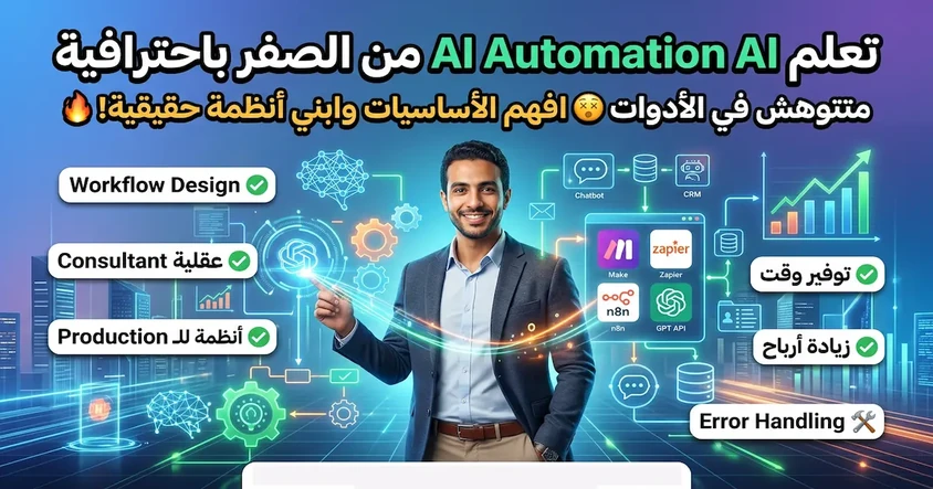 تعلم AI Automation من الصفر باحترافية