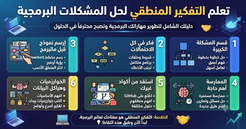تعلم التفكير المنطقي لحل المشكلات البرمجية بسهولة