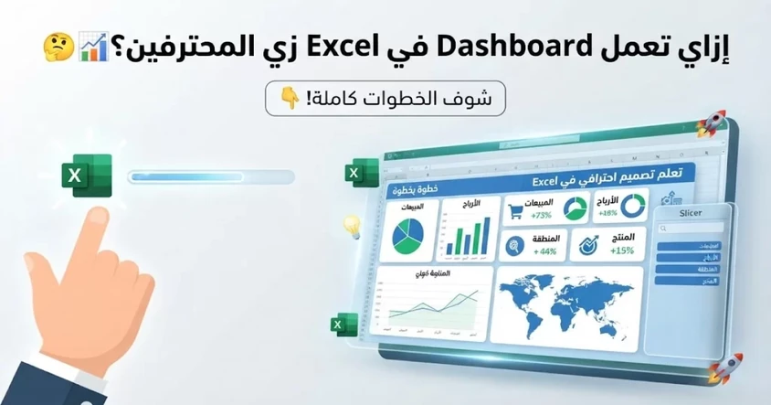 تعلم تصميم Dashboard احترافي في Excel خطوة بخطوة