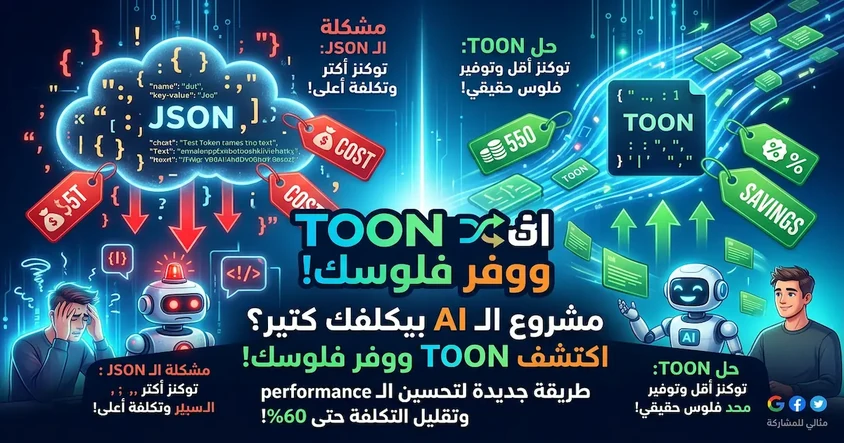 تحسين توكنز LLM وتقليل التكلفة بـ TOON