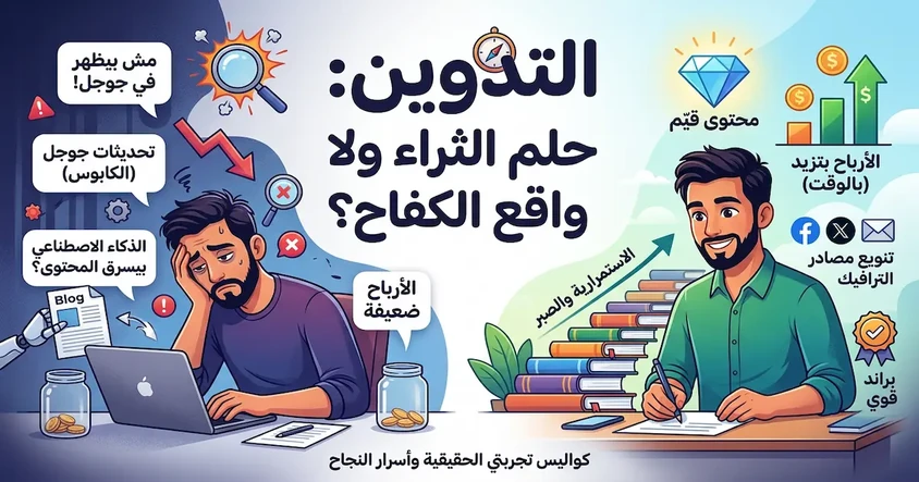تجربتي مع التدوين على مدونتى والربح منها