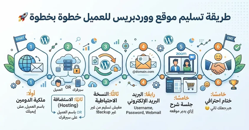 تسليم موقع ووردبريس للعميل خطوة بخطوة