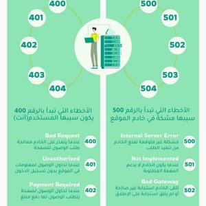 رموز الخطأ فى المواقع الألكترونية