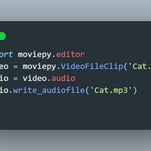 أستخراج الصوت من الفيديو عن طريق لغة Python