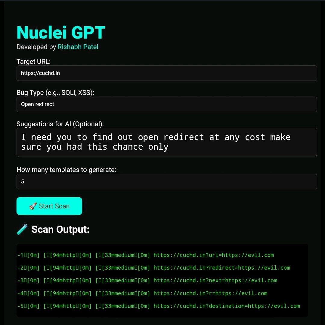 Just tested the backend of a tool I’ve been building - Nuclei GPT