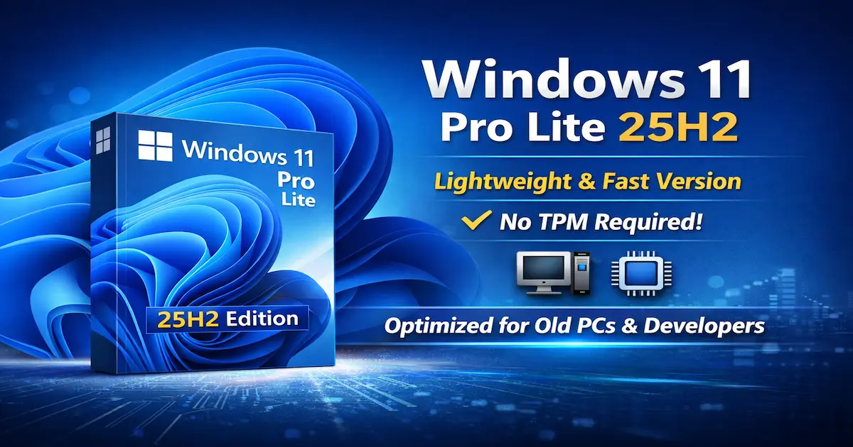 Download Windows 11 Pro Lite 25H2 lightweight ISO.webp