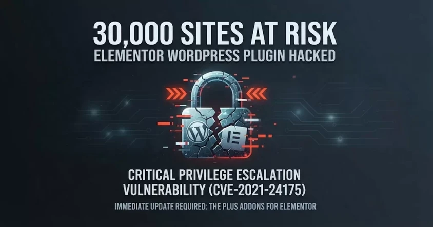 30,000 Sites at Risk: Elementor WordPress Plugin Hacked