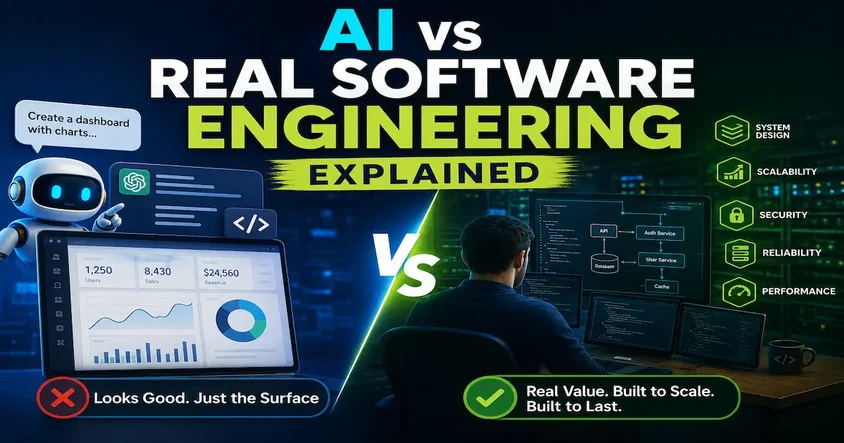 AI vs Real Software Engineering Explained