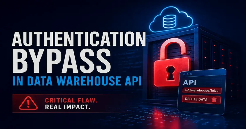 Authentication Bypass in Data Warehouse API