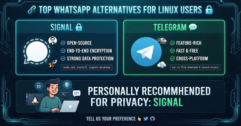 Best WhatsApp Alternatives for Linux Users