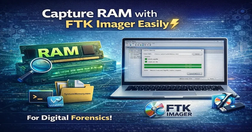 Capture RAM with FTK Imager Easily