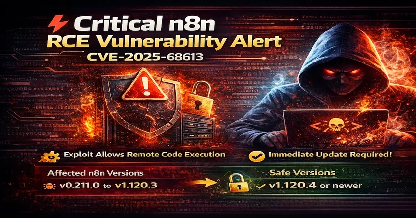 Critical n8n RCE Vulnerability Alert CVE-2025-68613