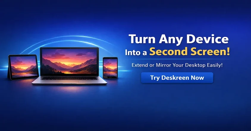 Deskreen: Turn Any Device Into a Secondary Screen