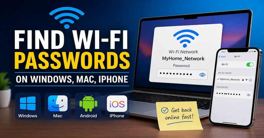 Find Wi-Fi Passwords on Windows, Mac, iPhone