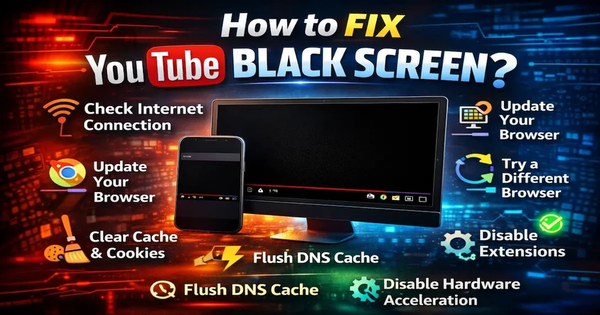 Fix YouTube Black Screen Issue Easily