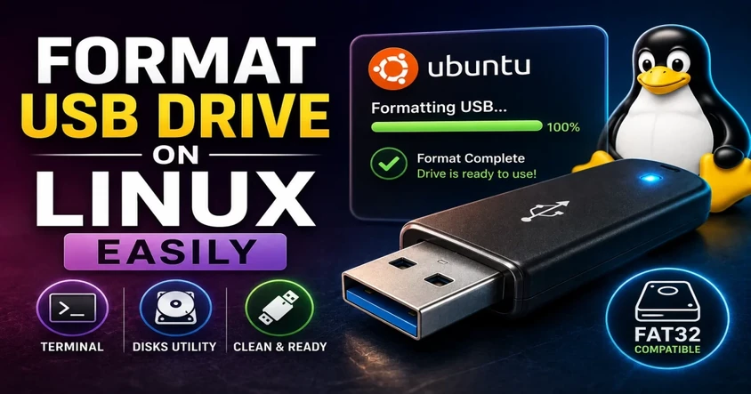 Format USB Drive on Linux Easily